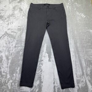 Liverpool Jeans Company Women Gray Pinstripe Ankle Pants Sz 12/31 Fit 32" Career